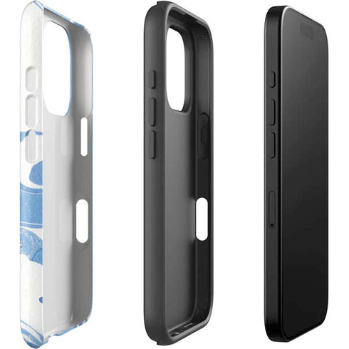 Marbleized Blue iPhone 16 Pro Impact Case